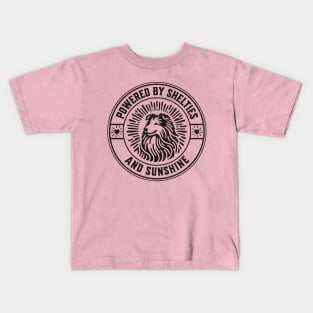 Powered by Shelties and Sunshine! Kids T-Shirt